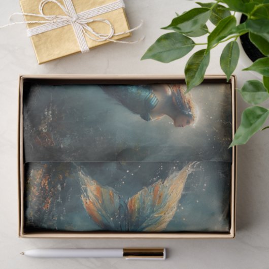 Ölgemälde einer Meerjungfrau in Sonnenlicht Seidenpapier (Geschenk)