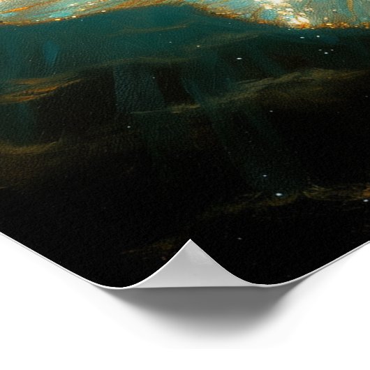 Ölgemälde einer Meerjungfrau Poster (Ecke)