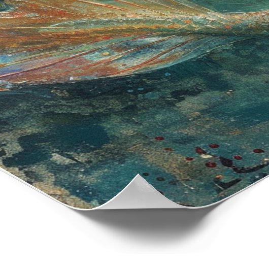 Ölgemälde einer Meerjungfrau Poster (Ecke)