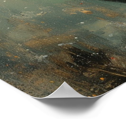 Ölgemälde einer Meerjungfrau Poster (Ecke)