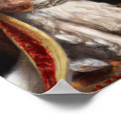 Ölgemälde eines Hundes mit einer Krone und einem G Poster (Ecke)