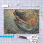 Ölgemälde eines Meerjungfettpapiers Seidenpapier (Handwerk)