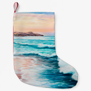 Ölgemälde eines schönen lila Sonnenuntergangs über Kleiner Weihnachtsstrumpf