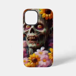 Ölgemälde eines Zombies auf einem Blumenfeld Hallo iPhone 12 Mini Hülle