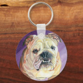 Ölgemälde für Bulldogen Schlüsselanhänger (Vorderseite)