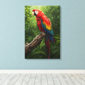 Ölgemälde für Scarlet Macaw Leinwanddruck (Insitu (Holzboden))