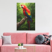 Ölgemälde für Scarlet Macaw Leinwanddruck (Insitu (Wohnzimmer))