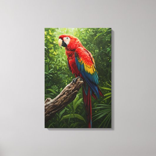 Ölgemälde für Scarlet Macaw Leinwanddruck (Vorderseite)