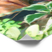 Ölgemälde im Blumengarten Poster (Ecke)