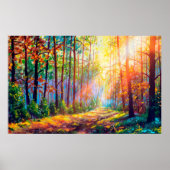 Ölgemälde im Herbst, landschaftlich la Poster (Vorne)