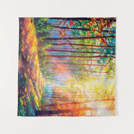 Ölgemälde im Herbst, landschaftlich la Wandteppich (Vorderseite (Horizontal))