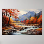 Ölgemälde im Herbst Poster (Vorne)