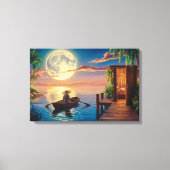 Ölgemälde im tropischen Paradies Leinwanddruck (Vorderseite)