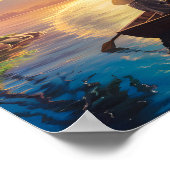 Ölgemälde im tropischen Paradies Poster (Ecke)