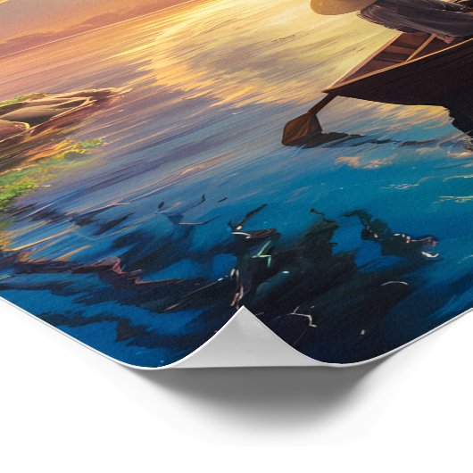 Ölgemälde im tropischen Paradies Poster (Ecke)