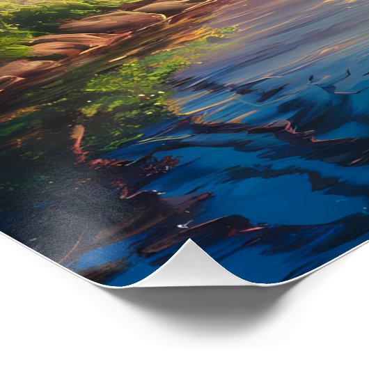 Ölgemälde im tropischen Paradies Poster (Ecke)