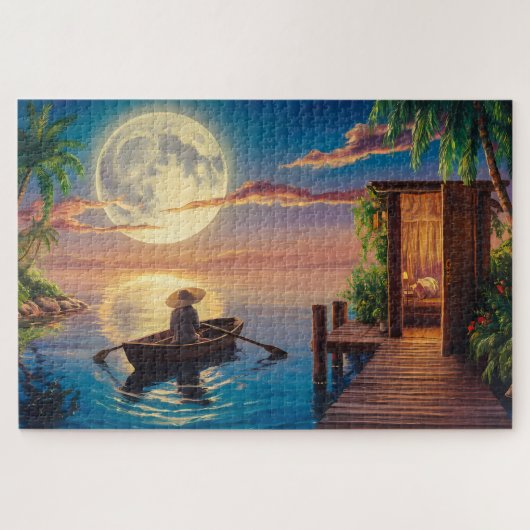 Ölgemälde im tropischen Paradies Puzzle (Horizontal)