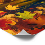 Ölgemälde in der Herbstnacht Poster (Ecke)