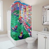 Ölgemälde in Venedig, Italien auf Leinwand Duschvorhang (Beispiel)