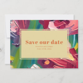 Ölgemälde Inspiriert Deko Groovy Hochzeit Save The Date