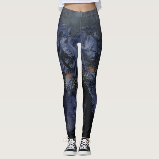 Ölgemälde Iris botanisch Leggings (Vorderseite)