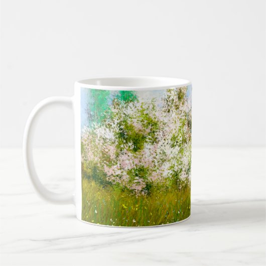 Ölgemälde, Landschaft, Blume auf dem Gebiet Kaffeetasse (Links)