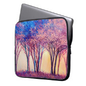 Ölgemälde mit bunten Bäumen. Abstraktes Bild von f Laptopschutzhülle (Vorderseite Links)