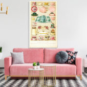 Ölgemälde mit Vintagen Geschirr Leinwanddruck (Insitu (Wohnzimmer))