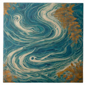 Ölgemälde Nr. 1 des Sturmmeers Fliese (Vorderseite)