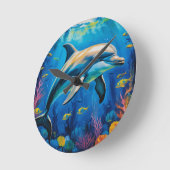 Ölgemälde Runde Wanduhr (Winkel)