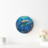 Ölgemälde Runde Wanduhr (Zuhause)