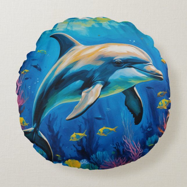 Ölgemälde Rundes Kissen (Vorderseite)