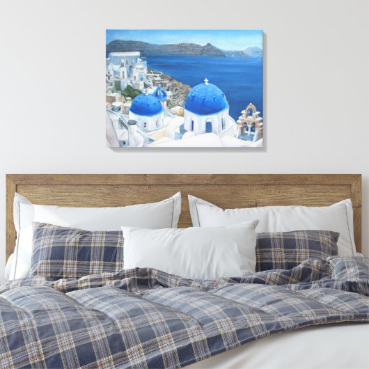 Ölgemälde Santorini Oia Leinwanddruck (Insitu (Schlafzimmer))