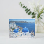 Ölgemälde Santorini Oia Postkarte (Stehend Vorderseite)