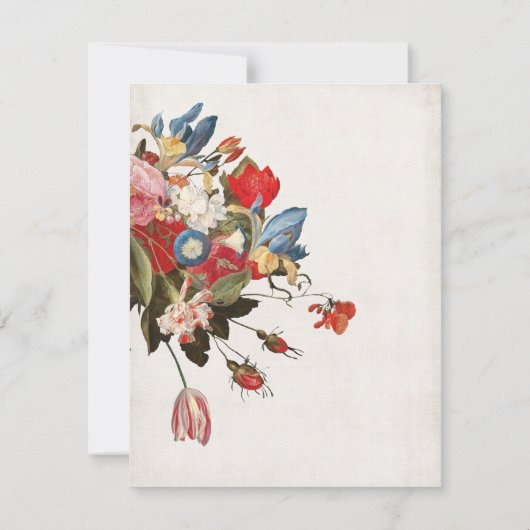 Ölgemälde Stillleben Blütenzeit Hochzeit RSVP (Rückseite)