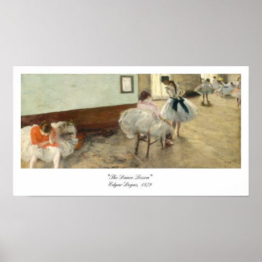 Ölgemälde "The Dance Lesson", Edgar Degas Poster (Vorne)