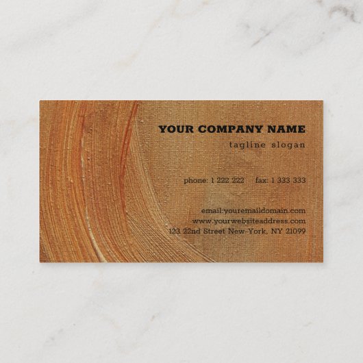 Ölgemälde Visitenkarte (Rückseite)