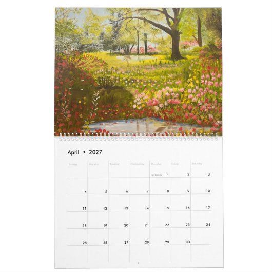 Ölgemälde von Gary Poling Calendar Kalender (Apr 2027)