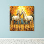 Ölgemälde von Graseful Horses Leinwanddruck (Insitu (Holzboden))