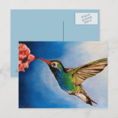 Ölgemälde von Hummingbird Postkarte (Vorne/Hinten)