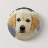Ölgemälde von Labrador Retriever Welpe Button (Vorderseite)