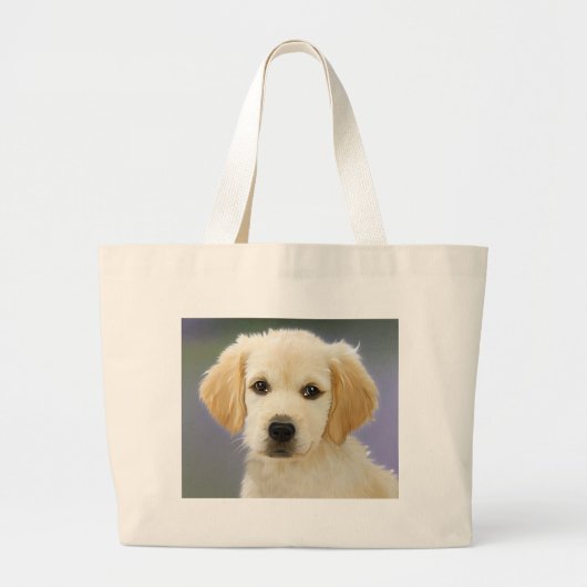 Ölgemälde von Labrador Retriever Welpe Jumbo Stoffbeutel (Vorne)