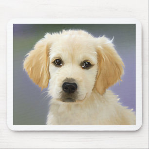Ölgemälde von Labrador Retriever Welpe Mousepad