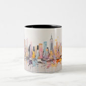 Ölgemälde von New York City. Zweifarbige Tasse (Mittel)