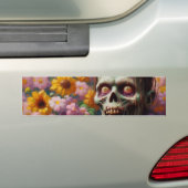 Ölgemälde von Zombie im Halloween-Blume Autoaufkleber (Auf Auto)