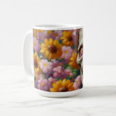 Ölgemälde von Zombie im Halloween-Blume Kaffeetasse (Vorderseite Links)