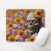 Ölgemälde von Zombie im Halloween-Blume Mousepad (Mit Mouse)