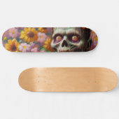 Ölgemälde von Zombie im Halloween-Blume Skateboard (Horizontal)