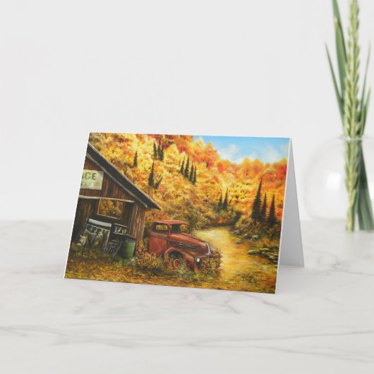 Ölgemälde ~ zurückgezogen auf Gruß-Karte Feiertagskarte (Vorderseite)