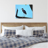 Ölgemäldeart Große blaue Heron-Leinwand Leinwanddruck (Insitu (Schlafzimmer))